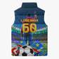 DR Congo Patrice Lumumba Sleeveless Puffer Jacket Kinshasa Stadium Flag - King Of Kinshasa Football