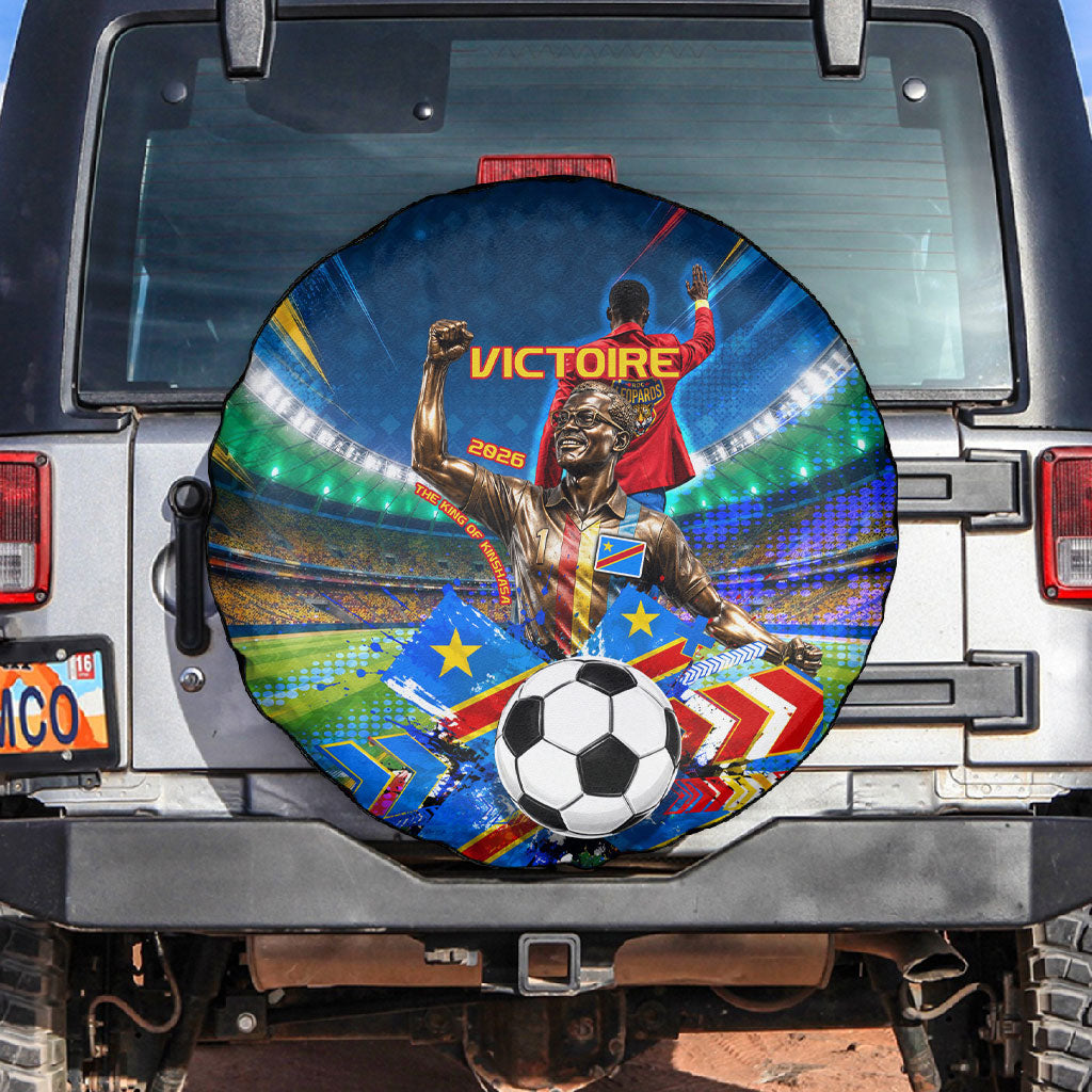 DR Congo Patrice Lumumba Spare Tire Cover Kinshasa Stadium Flag - King Of Kinshasa Football