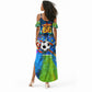 DR Congo Patrice Lumumba Summer Maxi Dress Kinshasa Stadium Flag - King Of Kinshasa Football