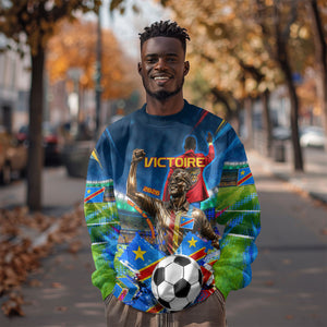 DR Congo Patrice Lumumba Sweatshirt Kinshasa Stadium Flag - King Of Kinshasa Football