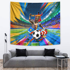 DR Congo Patrice Lumumba Tapestry Kinshasa Stadium Flag - King Of Kinshasa Football