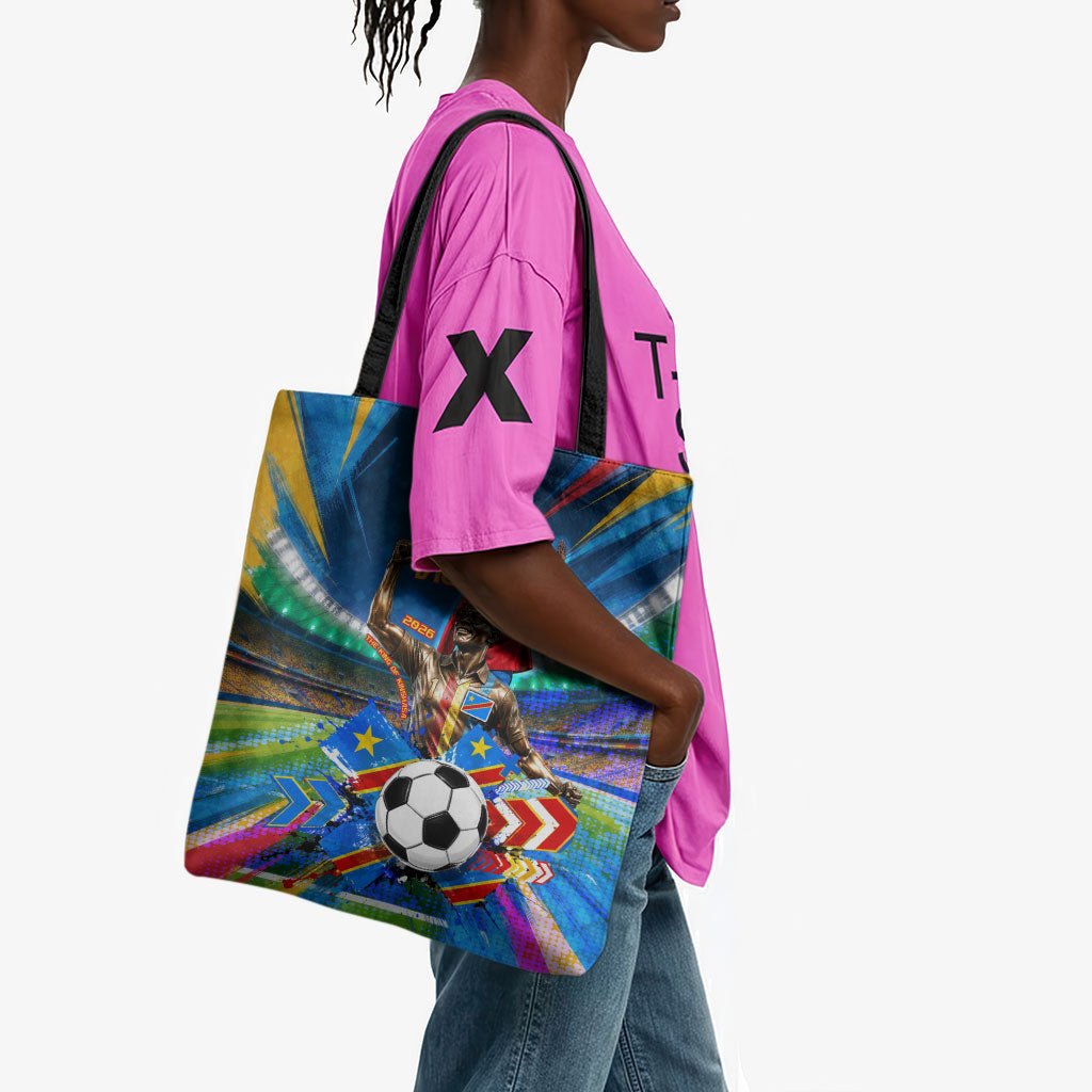 DR Congo Patrice Lumumba Tote Bag Kinshasa Stadium Flag - King Of Kinshasa Football