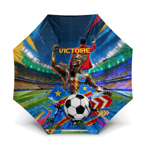 DR Congo Patrice Lumumba Umbrella Kinshasa Stadium Flag - King Of Kinshasa Football