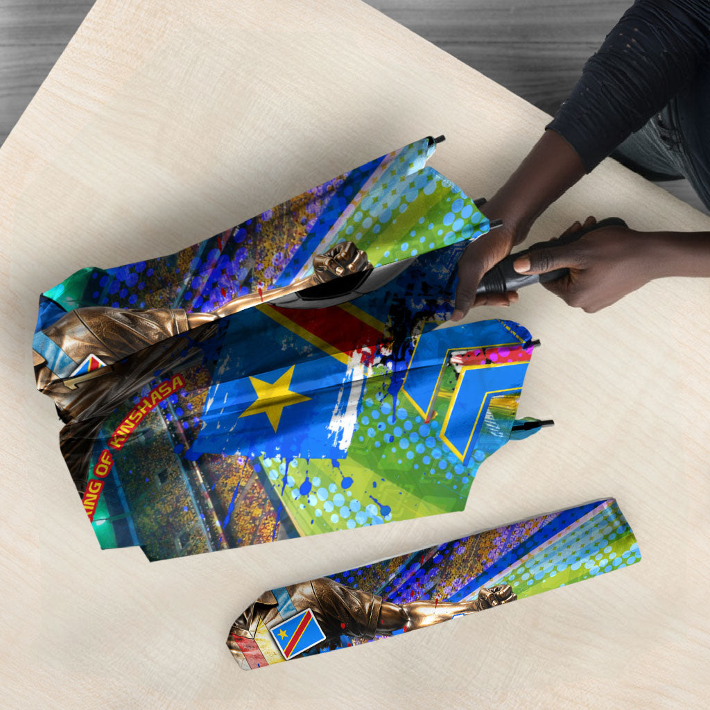 DR Congo Patrice Lumumba Umbrella Kinshasa Stadium Flag - King Of Kinshasa Football