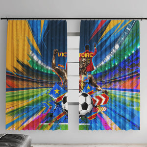 DR Congo Patrice Lumumba Window Curtain Kinshasa Stadium Flag - King Of Kinshasa Football