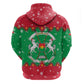 Christmas Burkina Faso Hoodie Snowflake Horses and Coat of Arms - African Pride