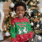 Christmas Burkina Faso Kid Ugly Christmas Sweater Snowflake Horses and Coat of Arms - African Pride