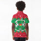Christmas Burkina Faso Kid Polo Shirt Snowflake Horses and Coat of Arms - African Pride