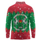 Christmas Burkina Faso Long Sleeve Polo Shirt Snowflake Horses and Coat of Arms - African Pride