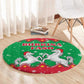 Christmas Burkina Faso Round Carpet Snowflake Horses and Coat of Arms - African Pride