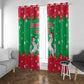 Christmas Burkina Faso Window Curtain Snowflake Horses and Coat of Arms - African Pride