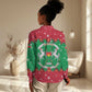 Christmas Burkina Faso Women Casual Shirt Snowflake Horses and Coat of Arms - African Pride