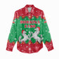Christmas Burkina Faso Women Casual Shirt Snowflake Horses and Coat of Arms - African Pride