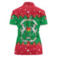 Christmas Burkina Faso Women Polo Shirt Snowflake Horses and Coat of Arms - African Pride