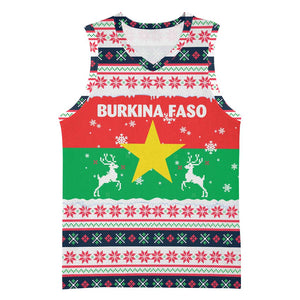Christmas Burkina Faso Basketball Jersey Reindeer Star Design TS04
