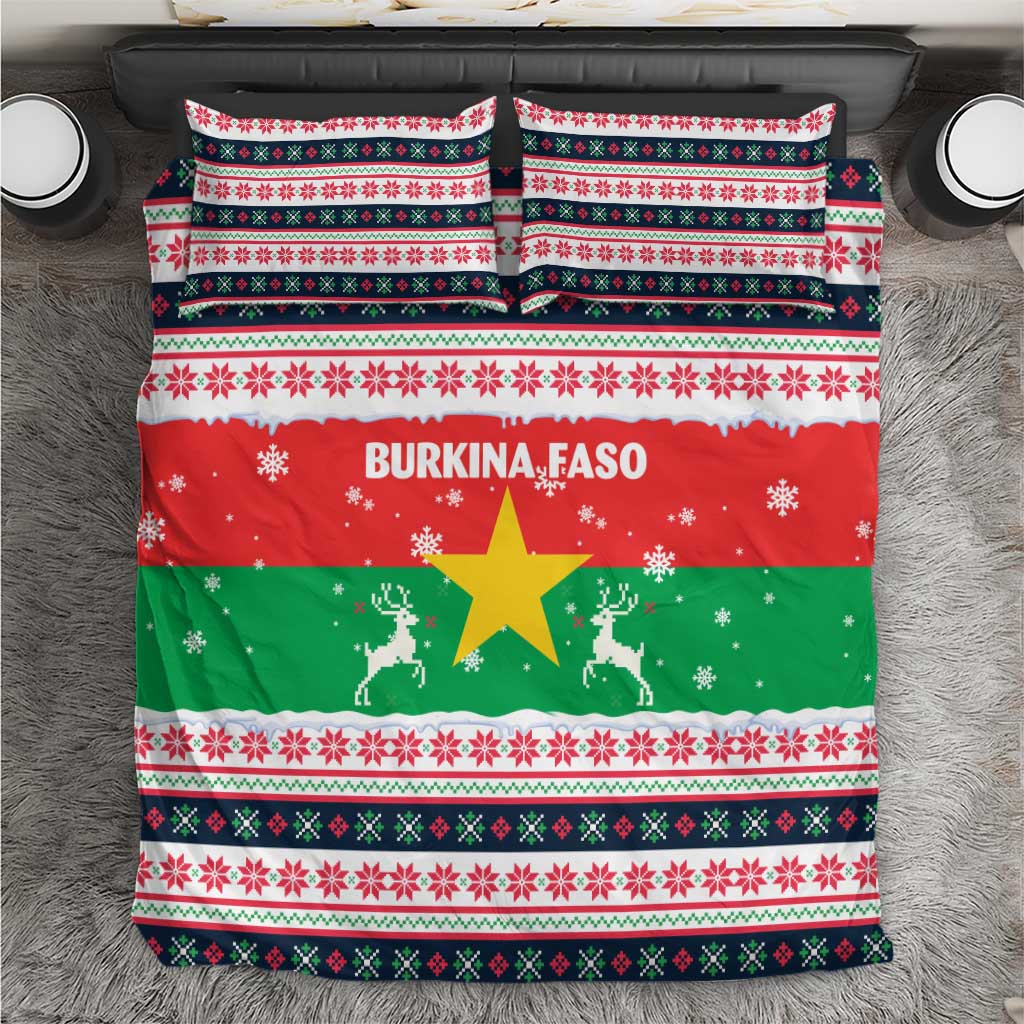 Christmas Burkina Faso Bedding Set Reindeer Star Design - African Pride