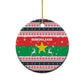 Christmas Burkina Faso Ceramic Ornament Reindeer Star Design - African Pride