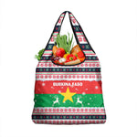 Christmas Burkina Faso Grocery Bag Reindeer Star Design - African Pride