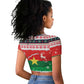 Christmas Burkina Faso Raglan Cropped T shirt Reindeer Star Design - African Pride