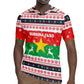 Christmas Burkina Faso Rugby Jersey Reindeer Star Design - African Pride