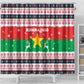 Christmas Burkina Faso Shower Curtain Reindeer Star Design - African Pride