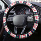 Christmas Burkina Faso Steering Wheel Cover Reindeer Star Design - African Pride