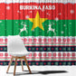 Christmas Burkina Faso Window Curtain Reindeer Star Design - African Pride