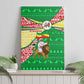 Ethiopia Christmas Canvas Wall Art Santa Riding Lion Ethiopian Flag Colors and Tribal - African Pride