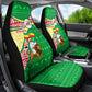 Ethiopia Christmas Car Seat Cover Santa Riding Lion Ethiopian Flag Colors and Tribal - African Pride