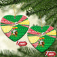 Ethiopia Christmas Ceramic Ornament Santa Riding Lion Ethiopian Flag Colors and Tribal - African Pride