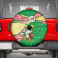 Ethiopia Christmas Spare Tire Cover Santa Riding Lion Ethiopian Flag Colors and Tribal - African Pride