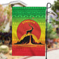 Ethiopia Christmas Garden Flag Mountain Gazelle Sunset Ethiopian Flag - African Pride