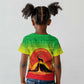 Ethiopia Christmas Kid T shirt Mountain Gazelle Sunset Ethiopian Flag - African Pride