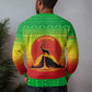 Ethiopia Christmas Ugly Christmas Sweater Mountain Gazelle Sunset Ethiopian Flag - African Pride