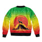 Ethiopia Christmas Sleeve Zip Bomber Jacket Mountain Gazelle Sunset Ethiopian Flag - African Pride
