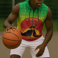 Ethiopia Christmas Sleeveless Zip Hoodie Mountain Gazelle Sunset Ethiopian Flag - African Pride