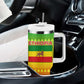 Ethiopia Christmas Tumbler With Handle Mountain Gazelle Sunset Ethiopian Flag - African Pride