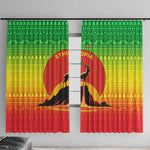 Ethiopia Christmas Window Curtain Mountain Gazelle Sunset Ethiopian Flag - African Pride