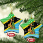 Tanzania Christmas Ceramic Ornament Giraffe Christmas Tree Snowflakes and Flag - African Pride