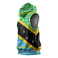 Tanzania Christmas Sleeveless Hoodie Giraffe Christmas Tree Snowflakes and Flag - African Pride