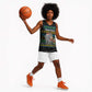 Tanzania Christmas Basketball Jersey African Santa Riding Elephant Snowflakes - African Pride