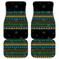 Tanzania Christmas Car Mats African Santa Riding Elephant Snowflakes - African Pride