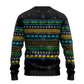 Tanzania Christmas Ugly Christmas Sweater African Santa Riding Elephant Snowflakes - African Pride