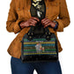 Tanzania Christmas Shoulder Handbag African Santa Riding Elephant Snowflakes - African Pride