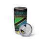Tanzania Christmas Tumbler Cup African Santa Riding Elephant Snowflakes - African Pride