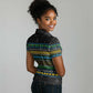Tanzania Christmas Women Polo Shirt African Santa Riding Elephant Snowflakes - African Pride