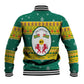 Togo Christmas Baseball Jacket African Santa Lion Drummer Gingerbread - African Pride