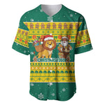 Togo Christmas Baseball Jersey African Santa Lion Drummer Gingerbread - African Pride