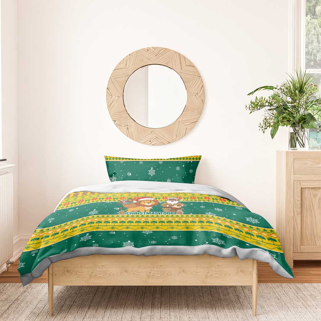 Togo Christmas Bedding Set African Santa Lion Drummer Gingerbread - African Pride