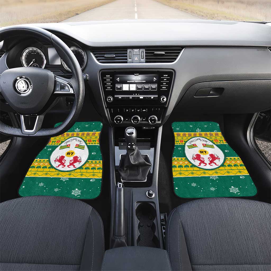 Togo Christmas Car Mats African Santa Lion Drummer Gingerbread - African Pride